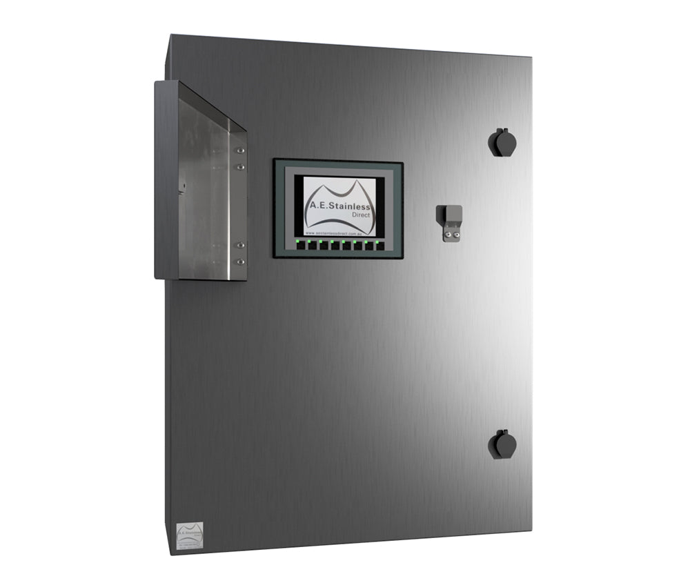 316 Stainless Steel IP4X Protection Cover, to fit 10inch HMI, without window (made to order) - POA