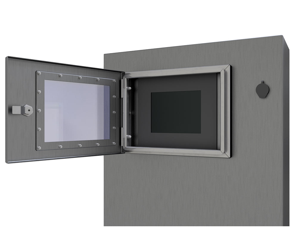 316 Stainless Steel IP66 Protection Cover, to fit 10inch HMI, with viewing window
