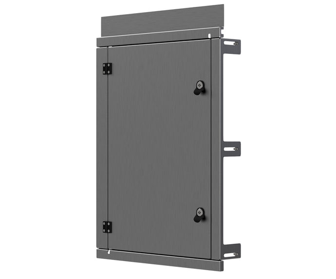 316 1.5mm SS Escutcheon - IP3X, to fit 1000Hx600W Sloping Roof Enclosure (made to order) - POA