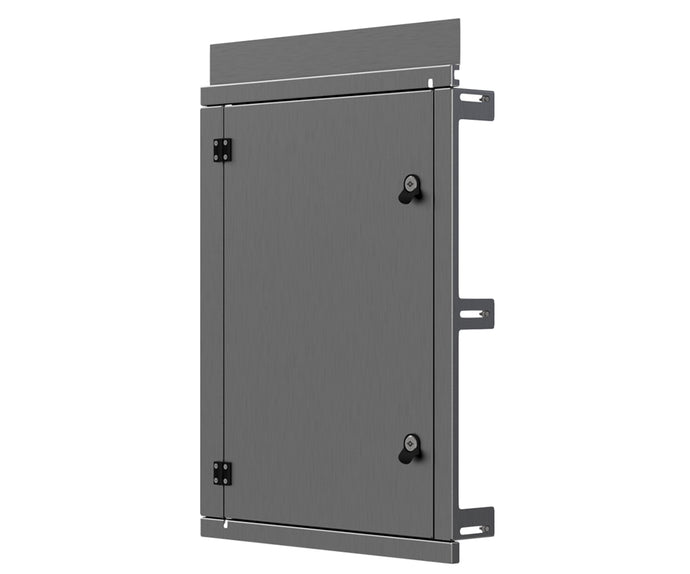 316 1.5mm SS Escutcheon - IP3X, to fit 1000Hx800W Sloping Roof Enclosure (made to order) - POA