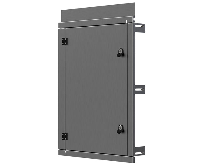 316 1.5mm SS Escutcheon - IP3X, to fit 1200Hx600W Sloping Roof Enclosure (made to order) - POA