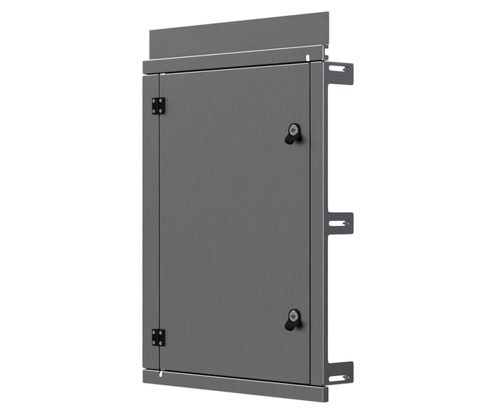 316 1.5mm SS Escutcheon - IP3X, to fit 1200Hx800W Sloping Roof Enclosure (made to order) - POA