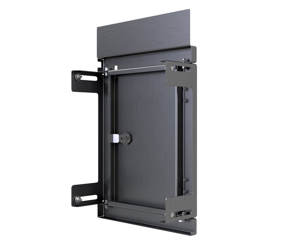 316 1.5mm SS Escutcheon - IP3X, to fit 400Hx300W Sloping Roof Enclosure (made to order) - POA