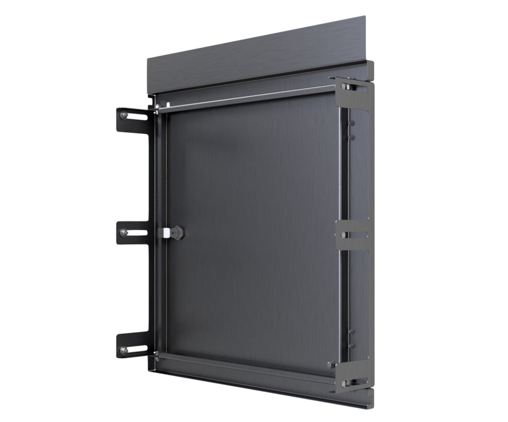 316 1.5mm SS Escutcheon - IP3X, to fit 600Hx600W Sloping Roof Enclosure (made to order) - POA