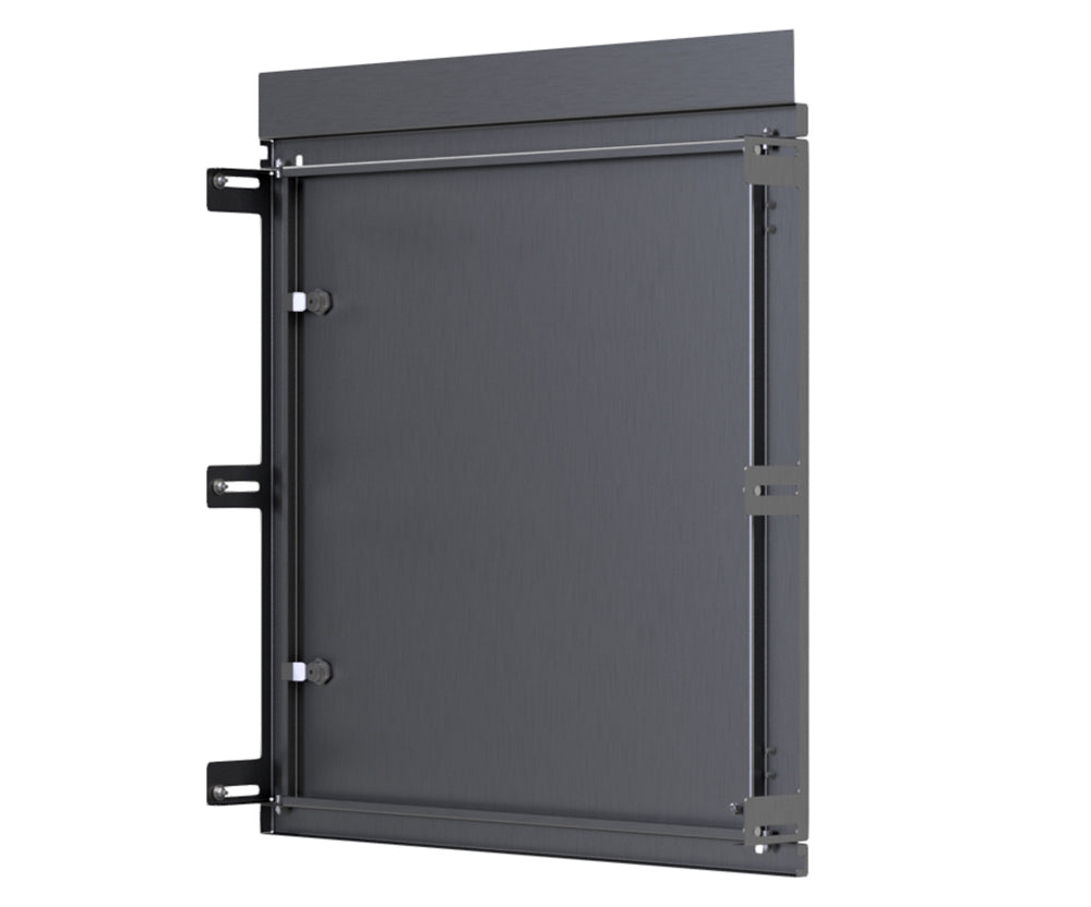 316 1.5mm SS Escutcheon - IP3X, to fit 800Hx800W Sloping Roof Enclosure (made to order) - POA