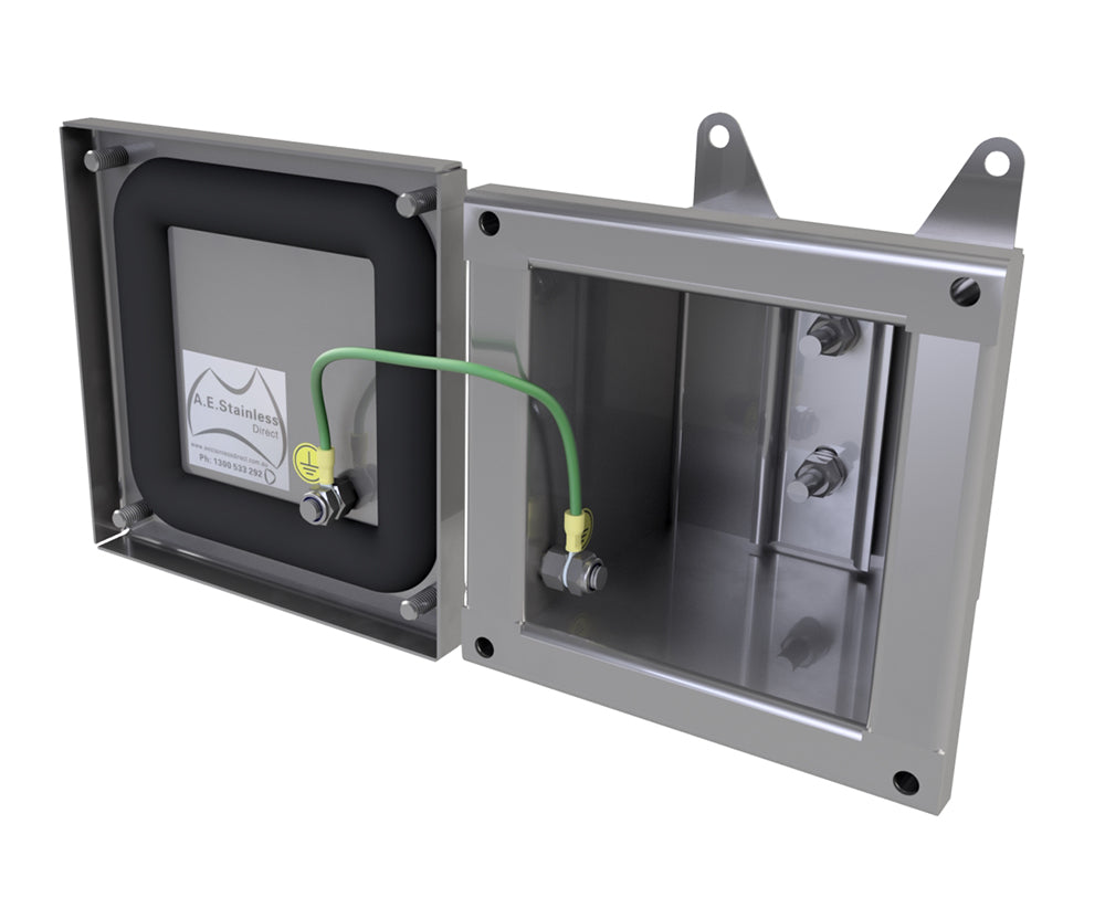 316L Stainless Steel IP67 Enclosure 93Hx93Wx85D (E1 Size) - 1.2mm