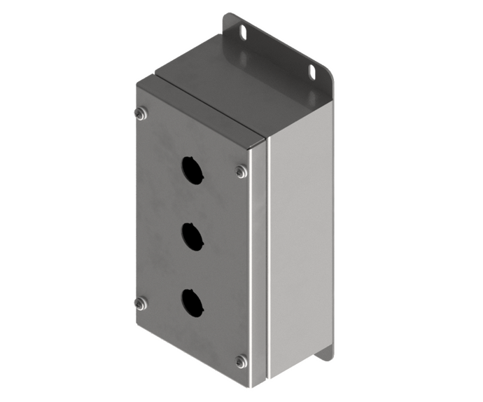 316L Stainless Steel Pushbutton Station 220Hx120Wx90D (3 Hole)