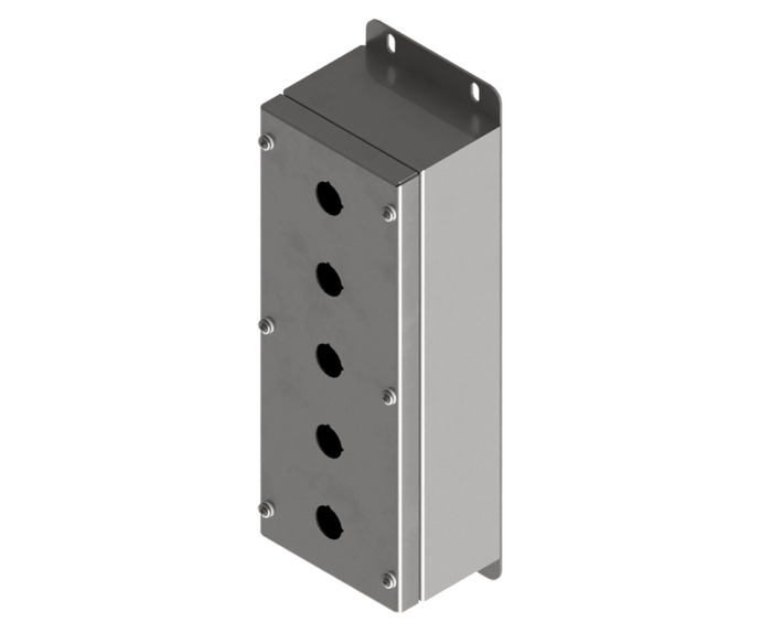 316L Stainless Steel Pushbutton Station 320Hx120Wx90D (5 Hole)