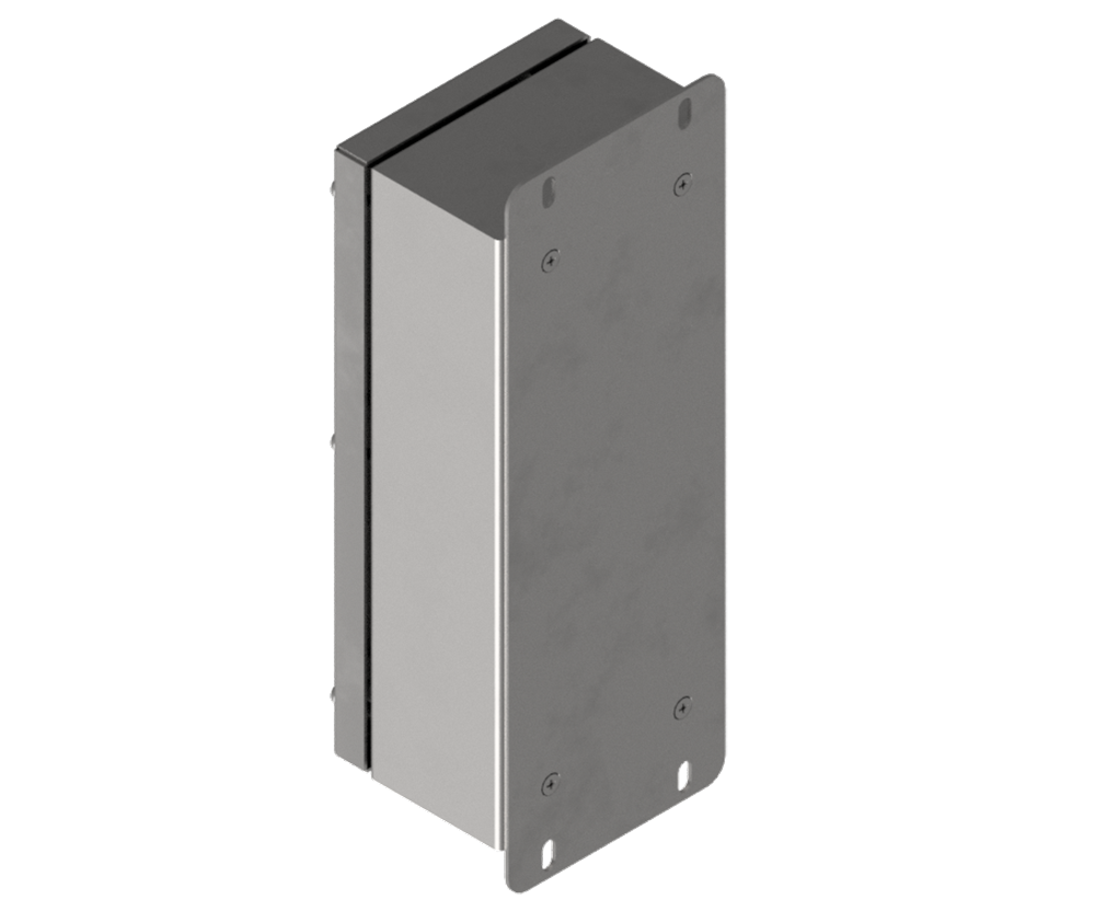 316L Stainless Steel Pushbutton Station 280Hx120Wx90D (4 Hole) with Blank Lid