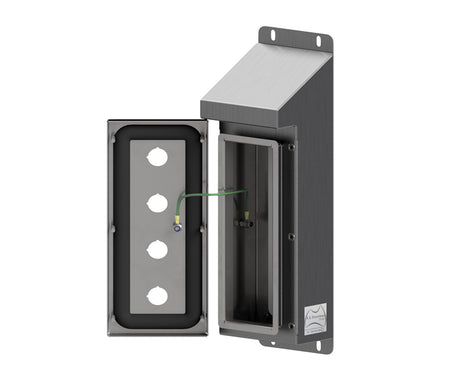 Sloped Button Sloped Roof 22.5mm Hole Push Button Stations – AE Stainless Direct