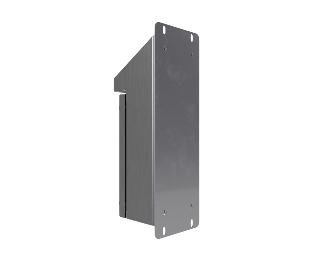316L SS Sloping Roof Pushbutton Station 220Hx120Wx90D (3 Hole) with Blank Lid