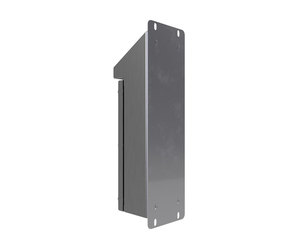 316L SS Sloping Roof Pushbutton Station 280Hx120Wx90D (4 Hole) with Blank Lid