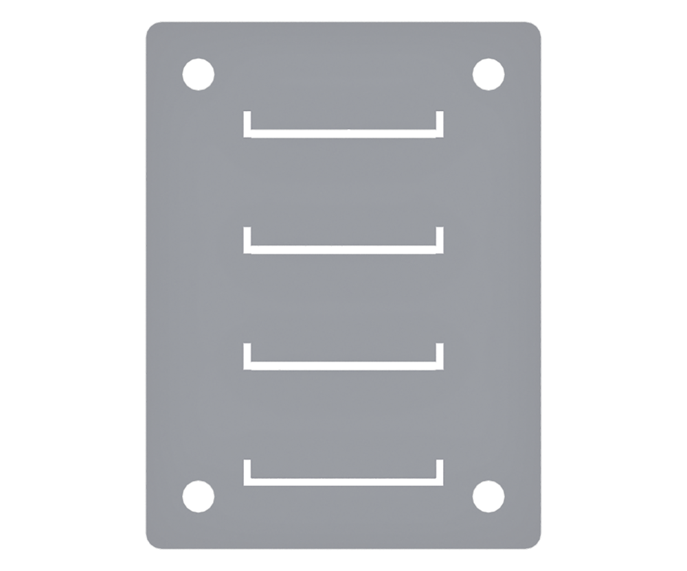 316L Stainless Steel 100Hx75W Louver Vent Kit , with insect mesh (to suit Terminal Boxes)
