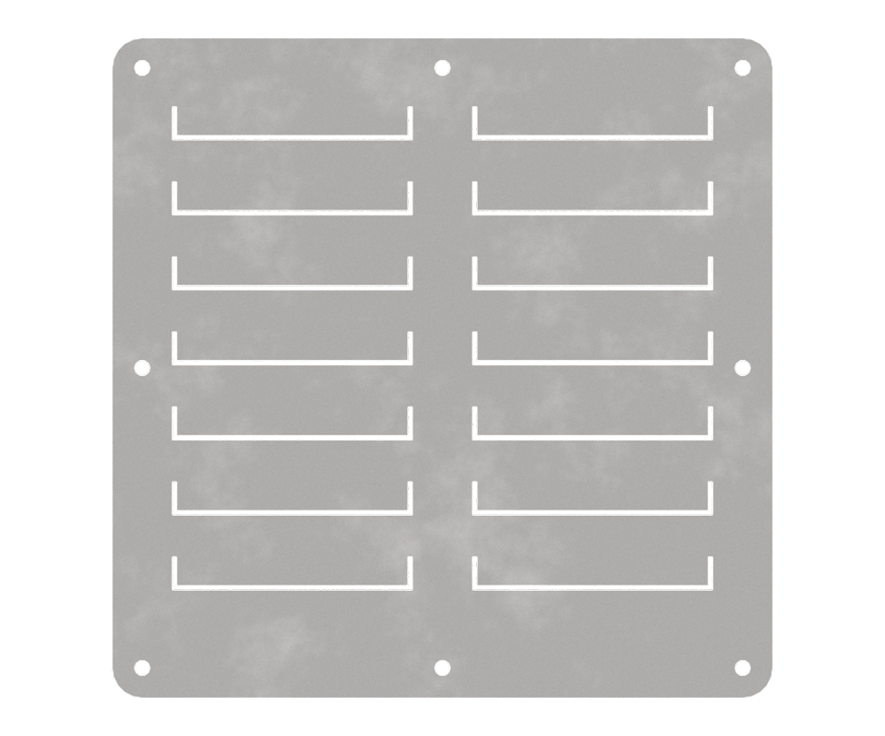 316L Stainless Steel 220Hx 220W Louver Vent Kit, with insect mesh