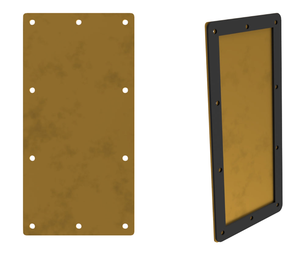 Gland Plate, with seal - 300Wx150D 3mm Brass