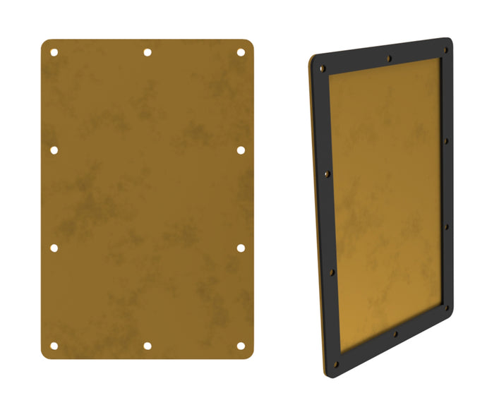 Gland Plate, with seal - 300x200mm 3mm Brass