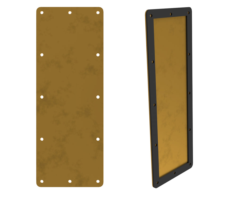 Gland Plate, with seal - 400Wx150D 3mm Brass