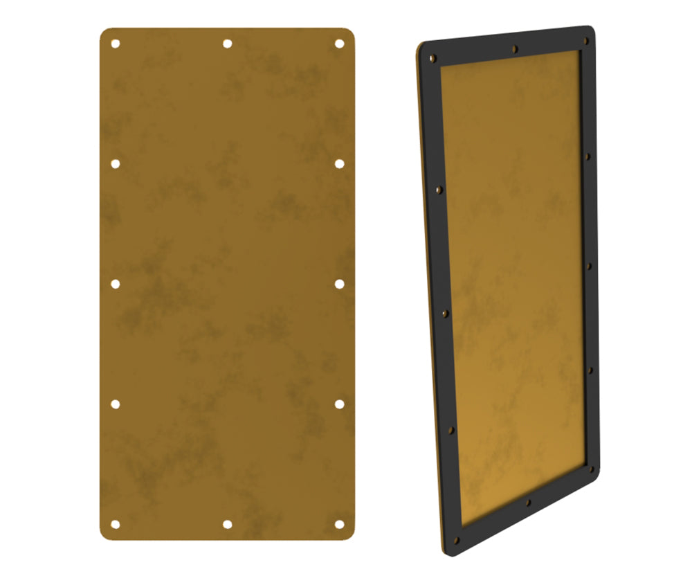 Gland Plate, with seal - 400Wx200D 3mm Brass