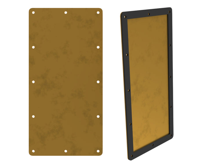 Gland Plate, with seal - 400x200mm 3mm Brass