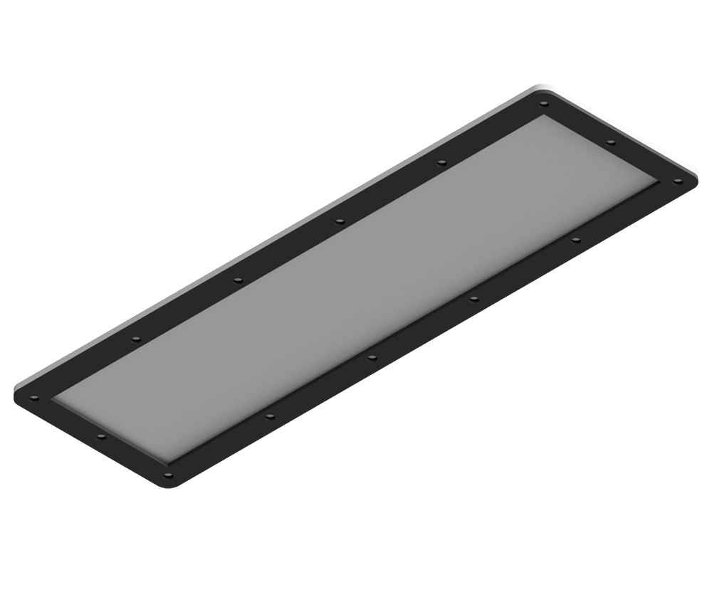 Gland Plate, with seal - 300Wx150D 1.5mm 316 Stainless Steel (made to order) - POA