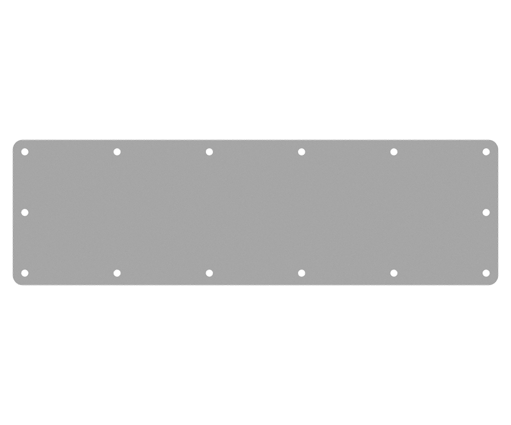 Gland Plate, with seal - 300Wx150D 1.5mm 316 Stainless Steel (made to order) - POA