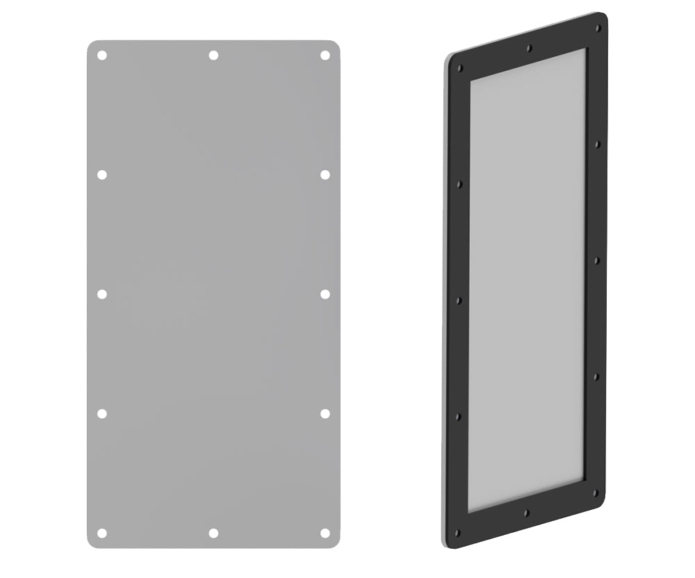 Gland Plate, with seal - 400Wx150D 5mm Aluminium