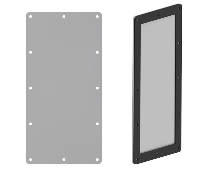 Gland Plate, with seal - 400x150mm 5mm Aluminium