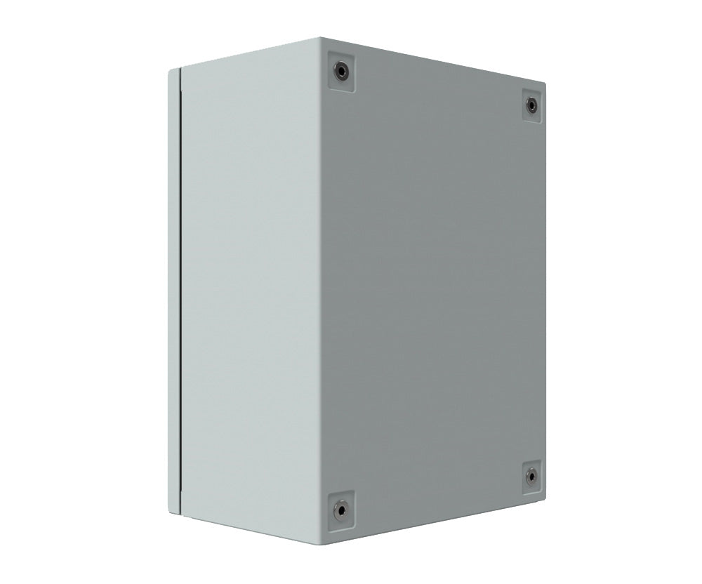 RAL7035 Powder Coated, Aluminium Enclosure 400Hx300Wx200D - 2.5mm