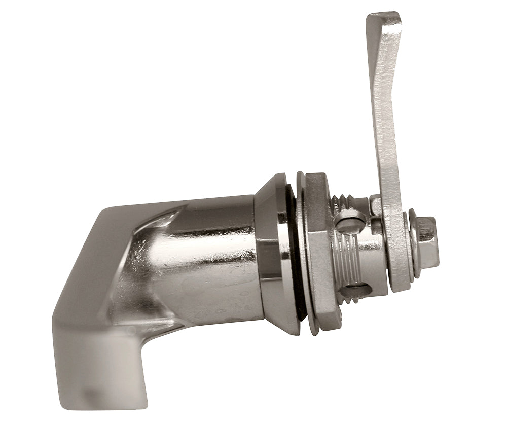 Chrome L-handle Door Lock (92268 key) - For LH Hinged Door Only