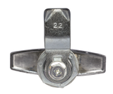 Chrome T-handle door lock, with Cam (92268 key)