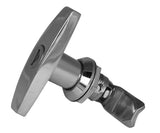 Chrome T-handle door lock, with Cam (92268 key)
