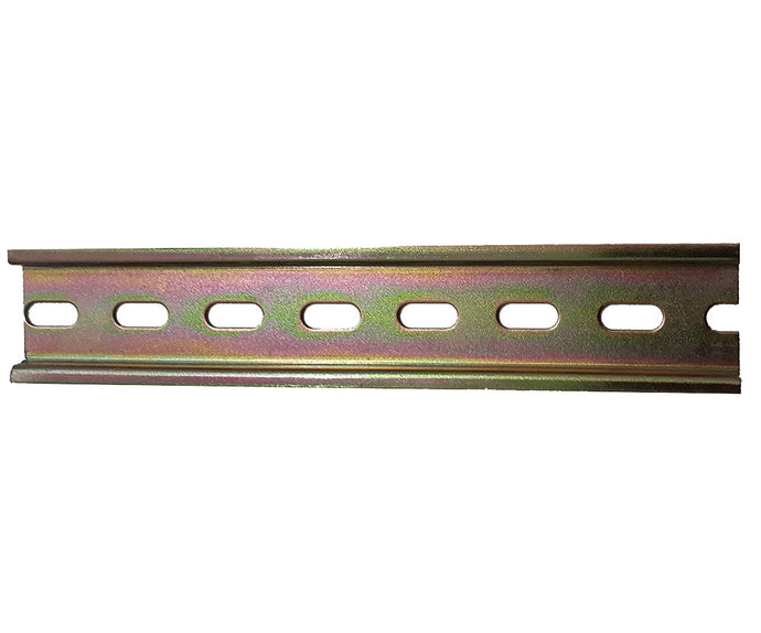 Din Rail, Zinc-plated Steel, 35x7.5mm, Slotted per 2m length