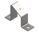 DIN Rail Bracket - 45 Deg 2mm Zinc Anneal, Powder Coated White