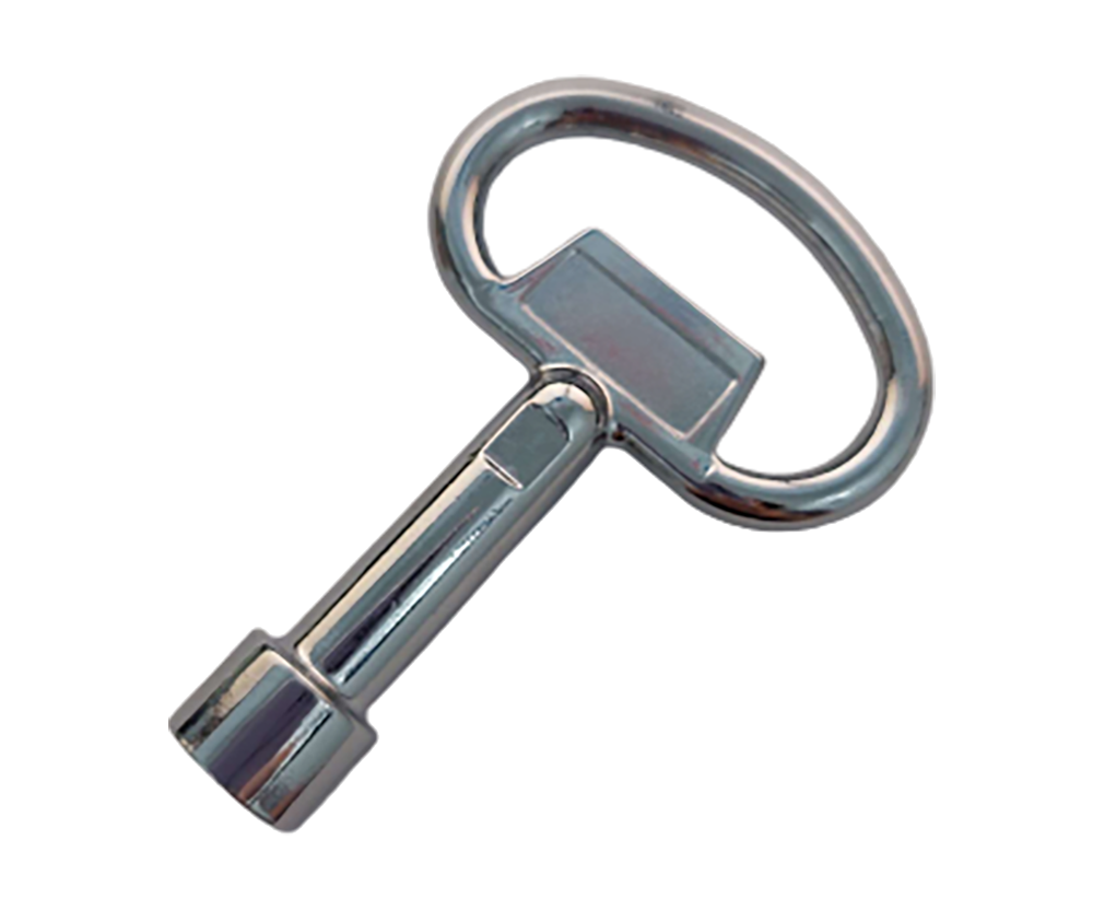 Chrome key only for 7mm and 8mm square locks