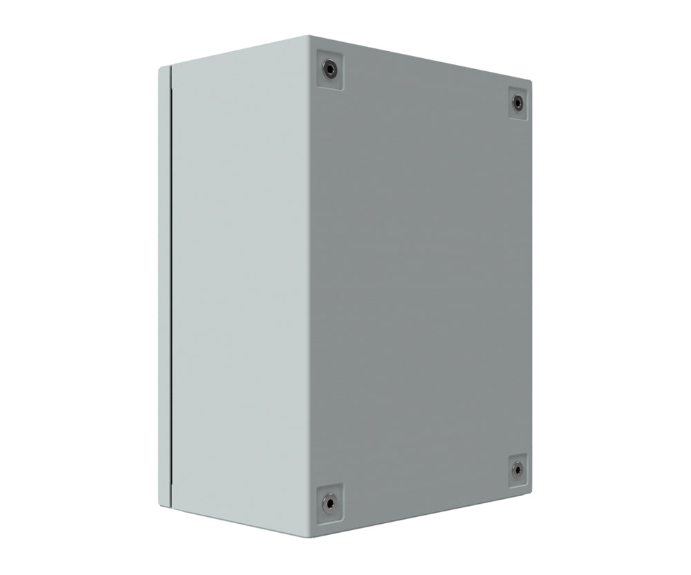 RAL7035 Powder Coated, Galvanised Mild Steel Enclosure 400Hx400Wx200D - 1.5mm