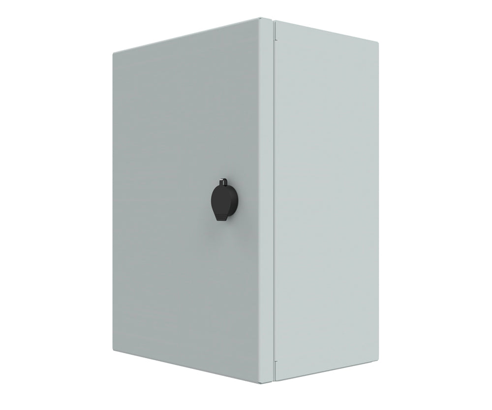RAL7035 Powder Coated, Galvanised Mild Steel Enclosure 500Hx500Wx210D - 1.5mm