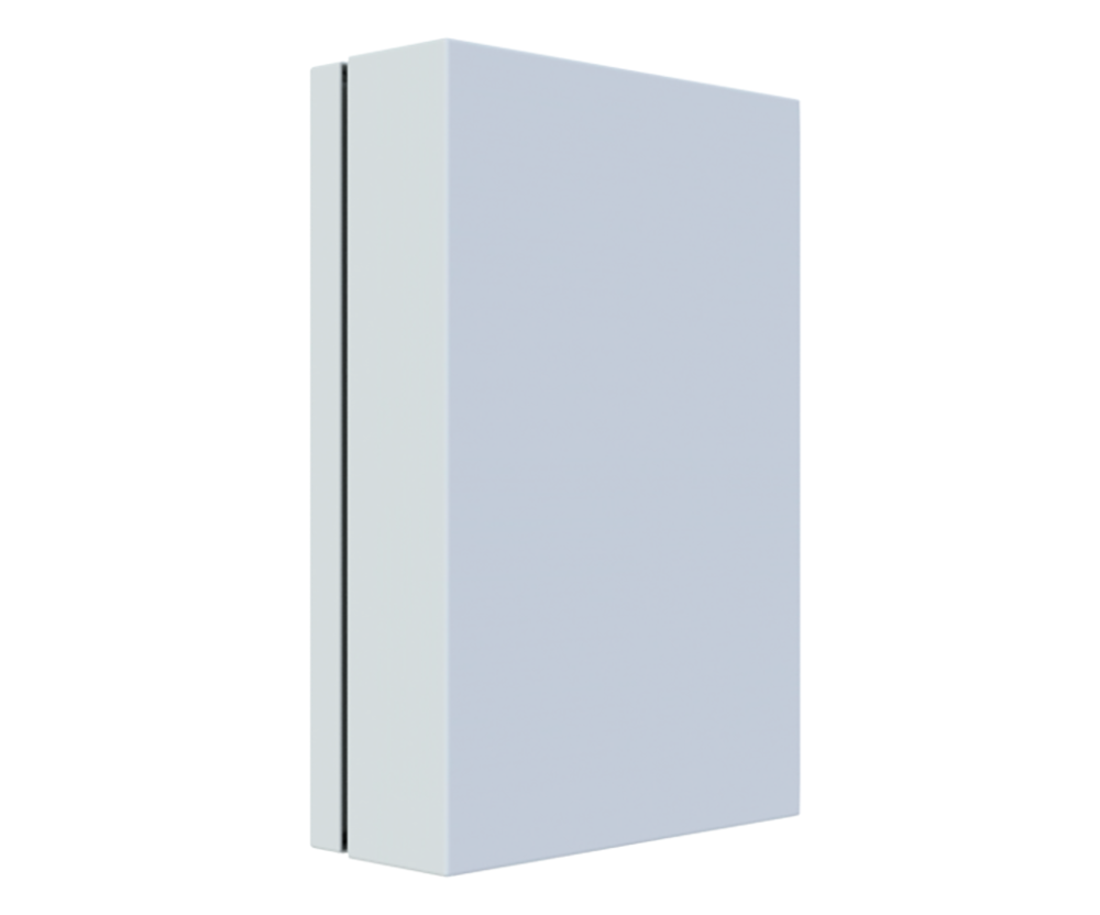 RAL7035 Powder Coated, GAL Mild Steel Terminal Box 300Hx150Wx80D - without nutserts - Discont