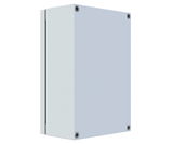 RAL7035 Powder Coated, GAL Mild Steel Terminal Box 400Hx200Wx120D - 1.2mm - with nutserts