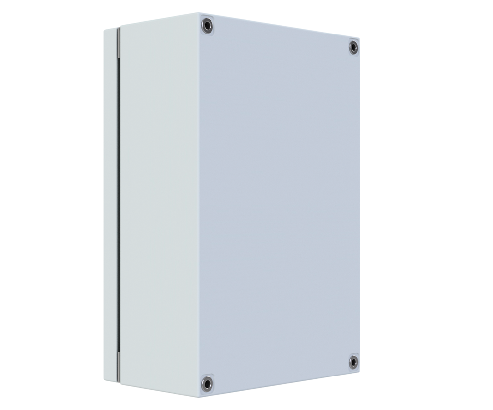 RAL7035 Powder Coated, GAL Mild Steel Terminal Box 400Hx300Wx120D with nutserts