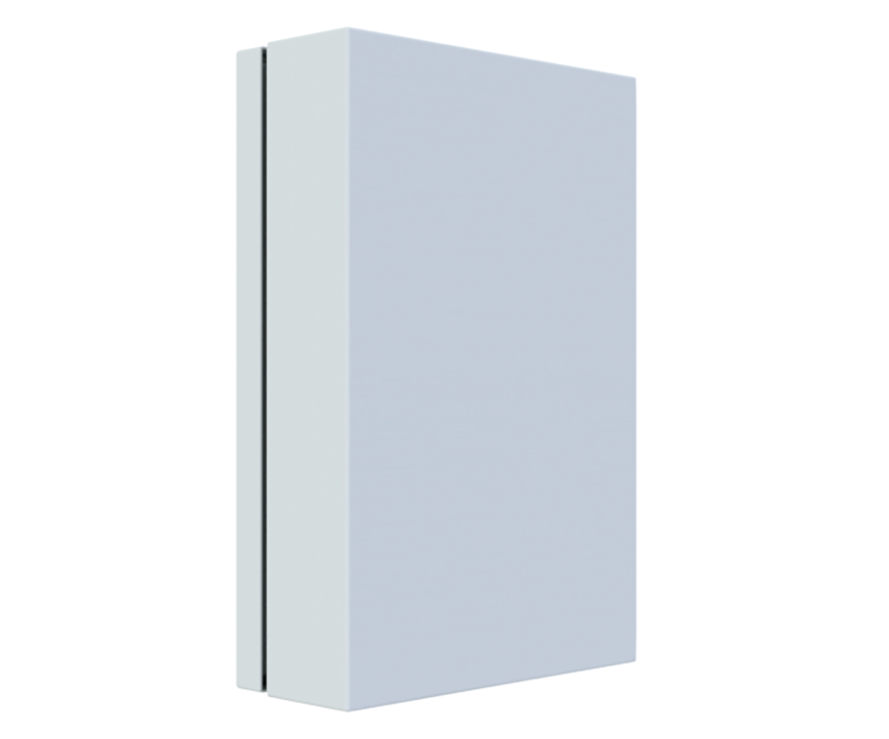 RAL7035 Powder Coated, GAL Mild Steel Terminal Box 400Hx300Wx80D - without nutserts - Discont