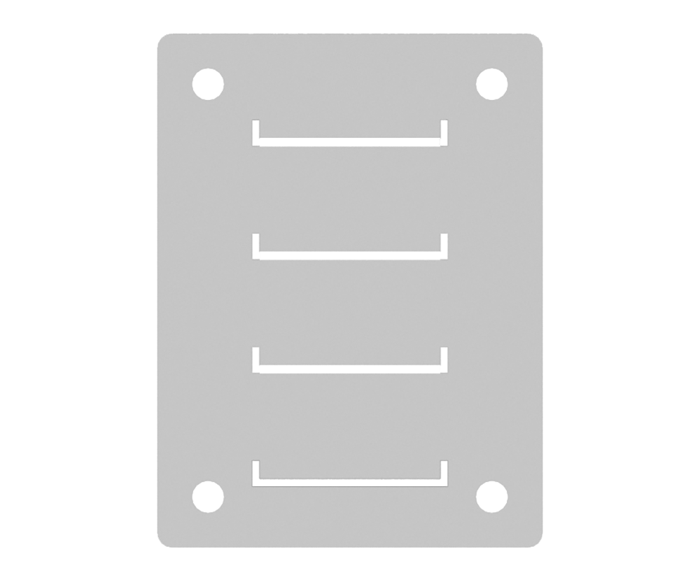 Mild Steel RAL7035 - 100Hx75W Louver Vent Kit, with insect mesh (to suit Terminal Boxes)