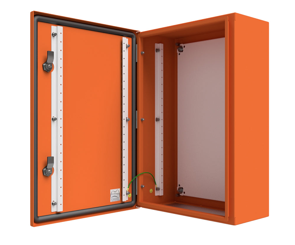 X15 Orange Powder Coated, Galvanised Mild Steel Enclosure 1200Hx800Wx300D - 1.5mm