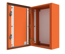 Load image into Gallery viewer, X15 Orange Powder Coated, Galvanised Mild Steel Enclosure 1200Hx800Wx300D - 1.5mm
