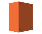 X15 Orange Powder Coated, Galvanised Mild Steel Enclosure 300Hx200Wx150D - 1.5mm