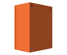 Load image into Gallery viewer, X15 Orange Powder Coated, Galvanised Mild Steel Enclosure 300Hx200Wx150D - 1.5mm
