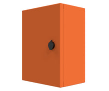 Load image into Gallery viewer, X15 Orange Powder Coated, Galvanised Mild Steel Enclosure 300Hx200Wx150D - 1.5mm
