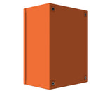 X15 Orange Powder Coated, Galvanised Mild Steel Enclosure 400Hx300Wx200D - 1.5mm