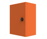 X15 Orange Powder Coated, Galvanised Mild Steel Enclosure 400Hx400Wx200D - 1.5mm