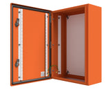 X15 Orange Powder Coated, Galvanised Mild Steel Enclosure 600Hx400Wx200D - 1.5mm