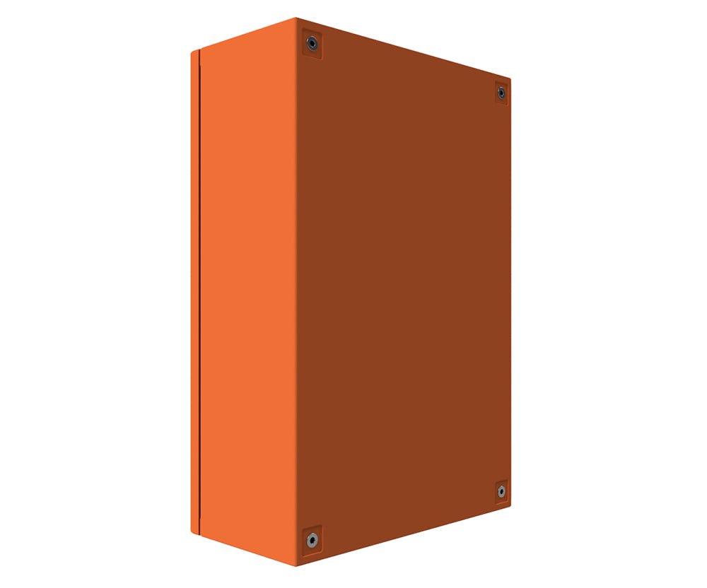 X15 Orange Powder Coated, Galvanised Mild Steel Enclosure 600Hx400Wx200D - 1.5mm